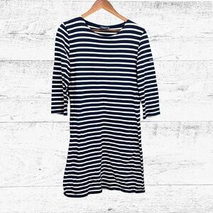 Saint James Classic Navy and White Striped Top
